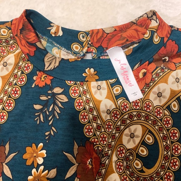 Floral 3/4 Sleeved Dress with pockets. - Picture 7 of 8